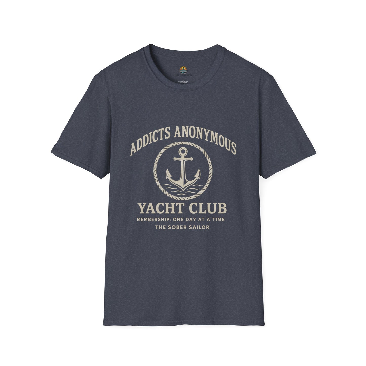 Addicts Anonymous Yacht Club T-Shirt | Casual Unisex Tee, Nautical Style Shirt, Gift for Sailors, Boat Lovers, Relaxed Fit