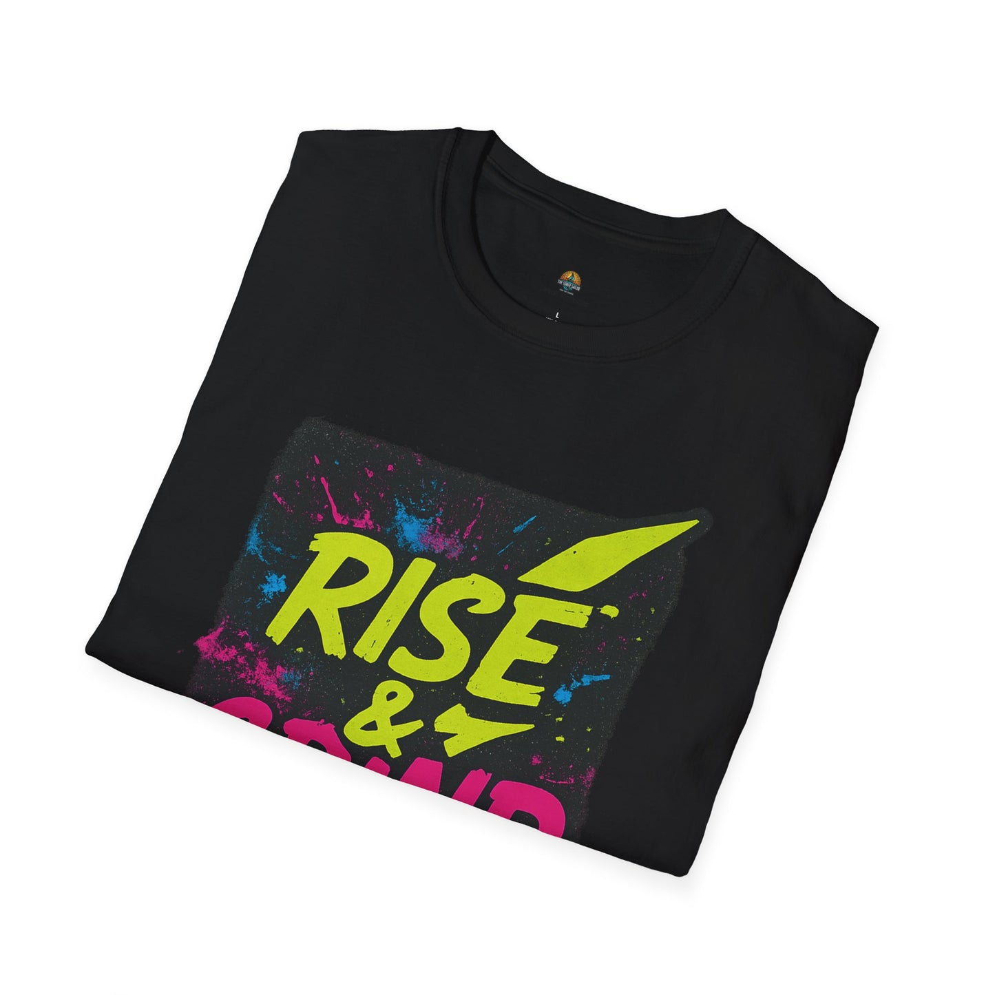 Motivational T-Shirt: Rise & Grind | Unisex Softstyle Tee for Gym, Workout, Fitness, Gift, Daily Wear