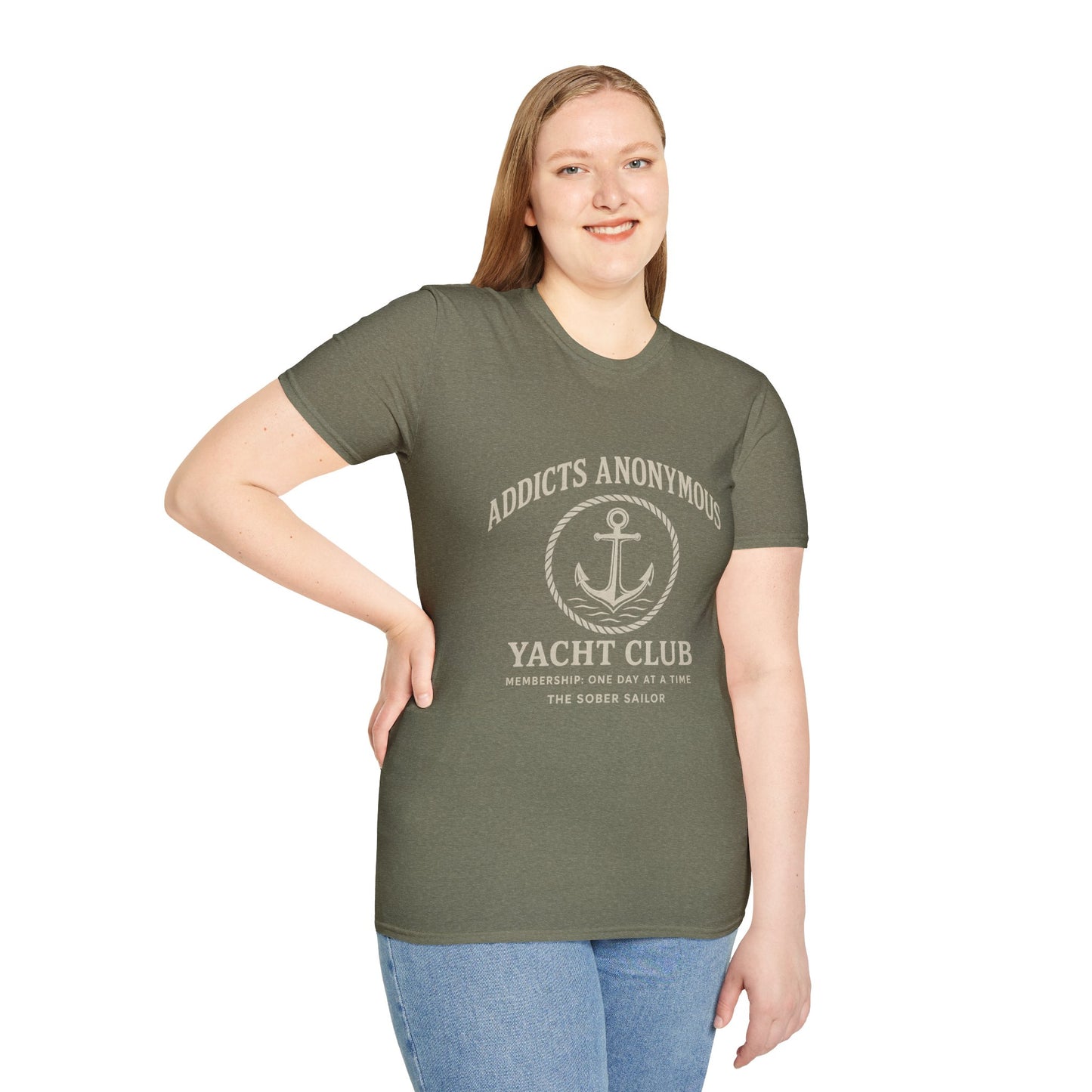 Addicts Anonymous Yacht Club T-Shirt | Casual Unisex Tee, Nautical Style Shirt, Gift for Sailors, Boat Lovers, Relaxed Fit