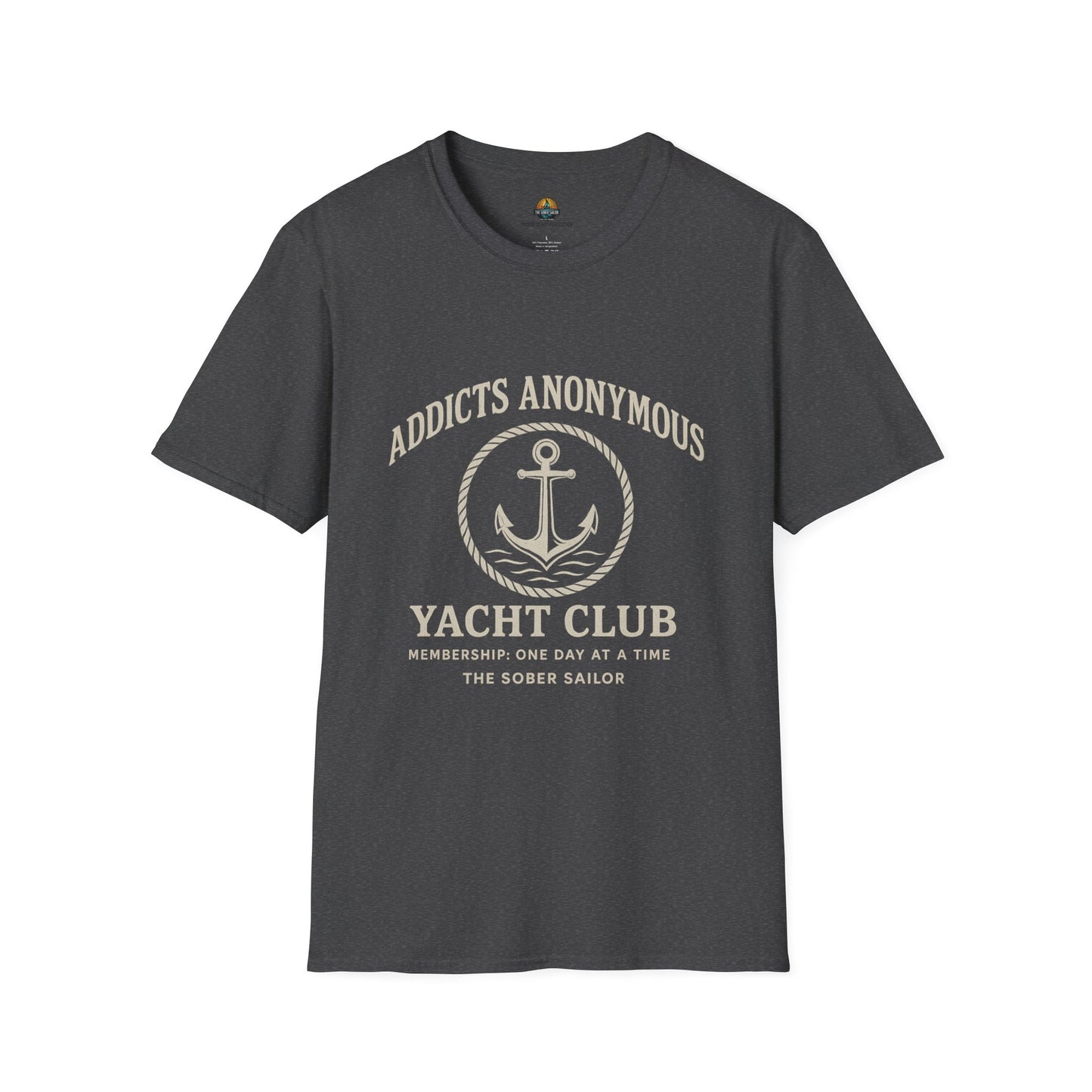 Addicts Anonymous Yacht Club T-Shirt | Casual Unisex Tee, Nautical Style Shirt, Gift for Sailors, Boat Lovers, Relaxed Fit