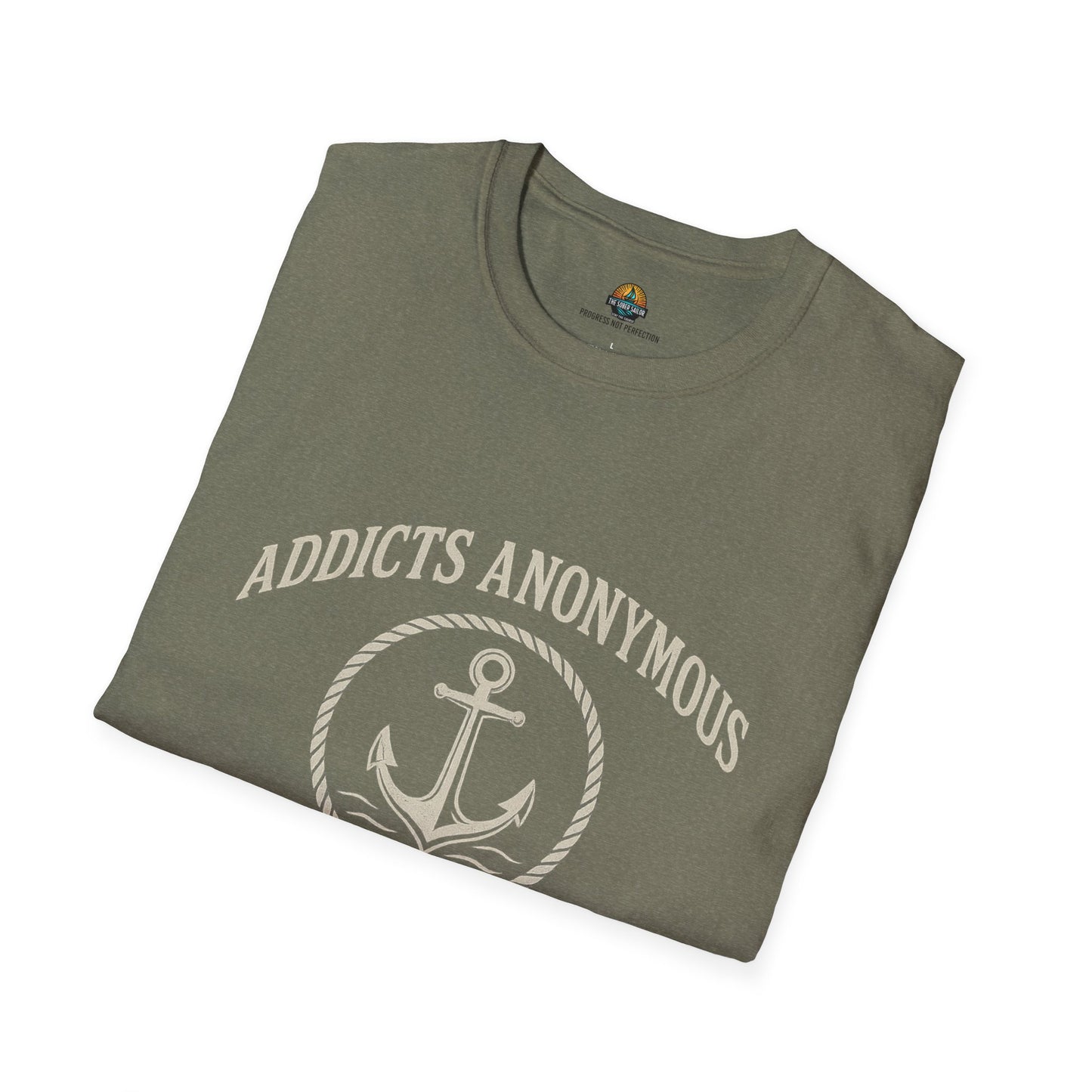 Addicts Anonymous Yacht Club T-Shirt | Casual Unisex Tee, Nautical Style Shirt, Gift for Sailors, Boat Lovers, Relaxed Fit