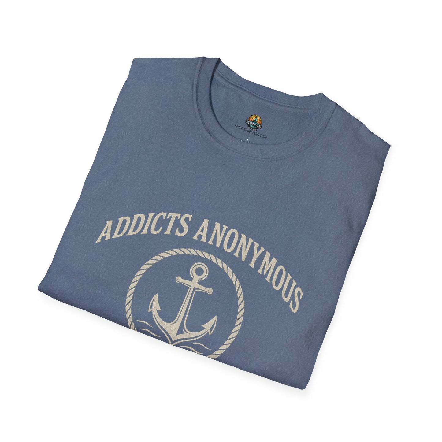 Addicts Anonymous Yacht Club T-Shirt | Casual Unisex Tee, Nautical Style Shirt, Gift for Sailors, Boat Lovers, Relaxed Fit