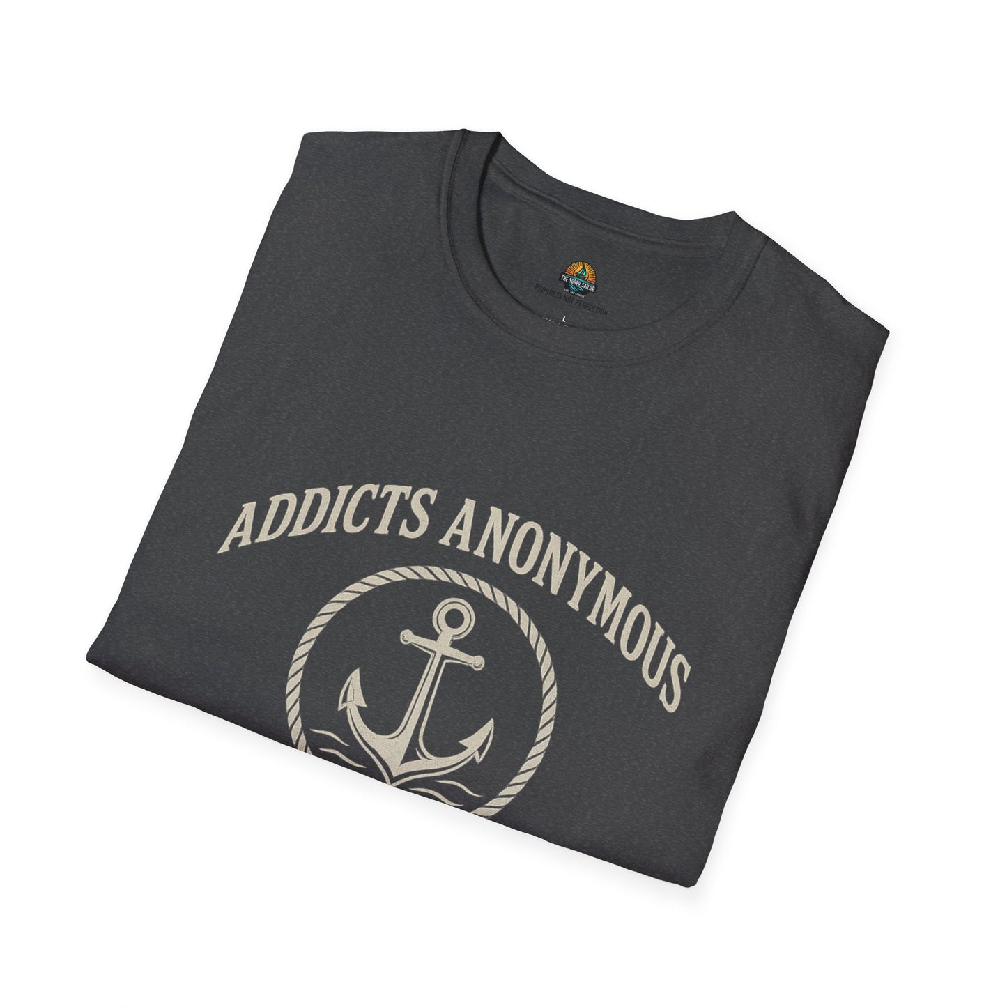 Addicts Anonymous Yacht Club T-Shirt | Casual Unisex Tee, Nautical Style Shirt, Gift for Sailors, Boat Lovers, Relaxed Fit