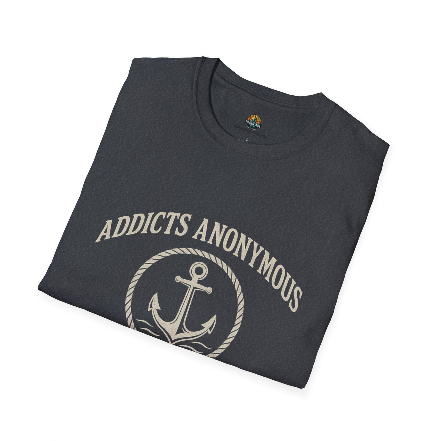 Addicts Anonymous Yacht Club T-Shirt | Casual Unisex Tee, Nautical Style Shirt, Gift for Sailors, Boat Lovers, Relaxed Fit