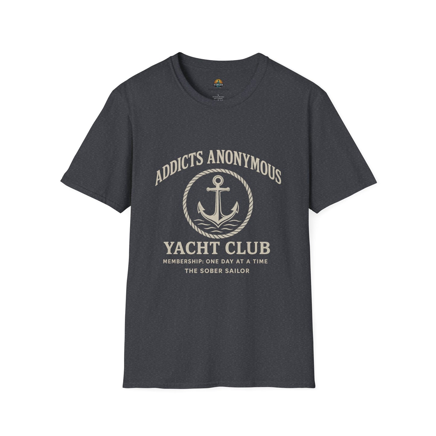 Addicts Anonymous Yacht Club T-Shirt | Casual Unisex Tee, Nautical Style Shirt, Gift for Sailors, Boat Lovers, Relaxed Fit