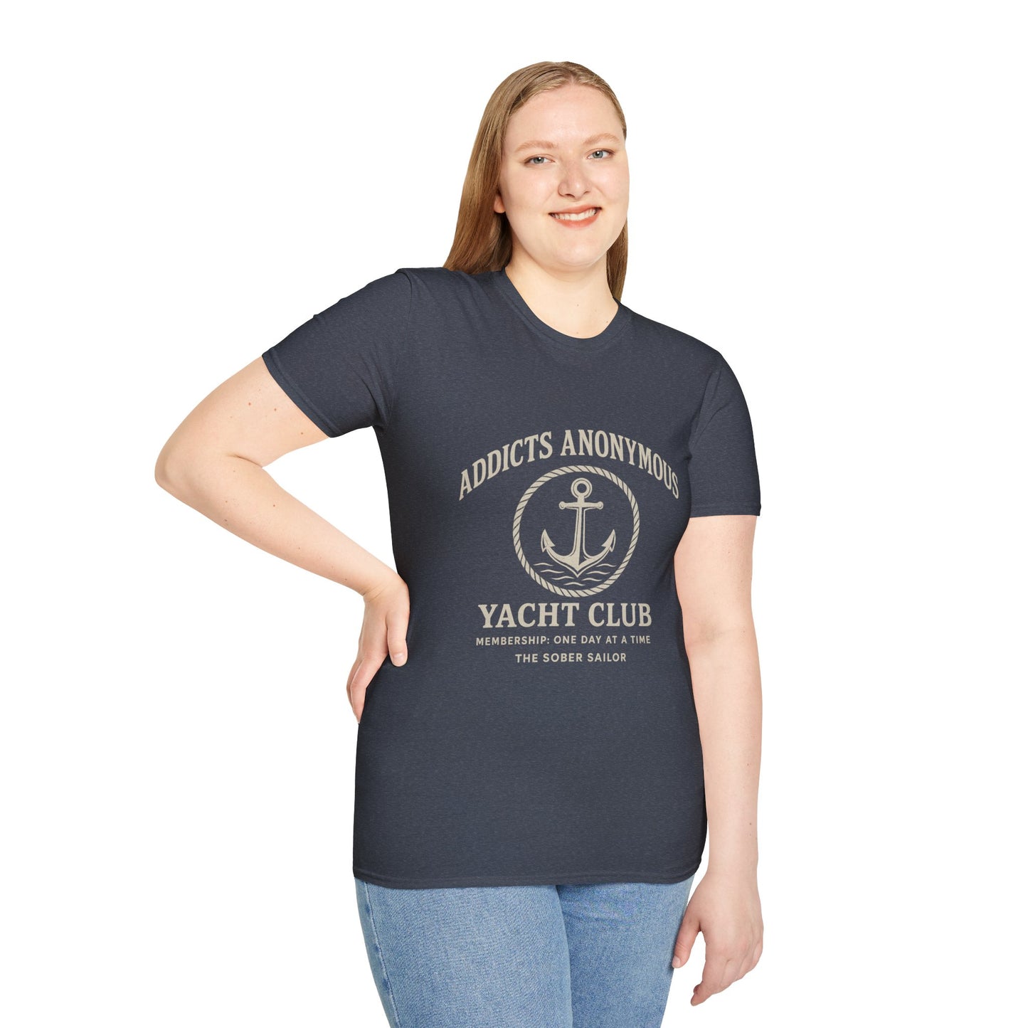 Addicts Anonymous Yacht Club T-Shirt | Casual Unisex Tee, Nautical Style Shirt, Gift for Sailors, Boat Lovers, Relaxed Fit