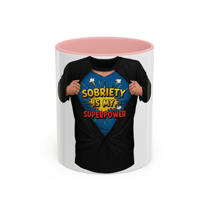Sobriety Superpower Coffee Mug – Inspirational 11oz & 15oz