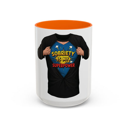 Sobriety Superpower Coffee Mug – Inspirational 11oz & 15oz