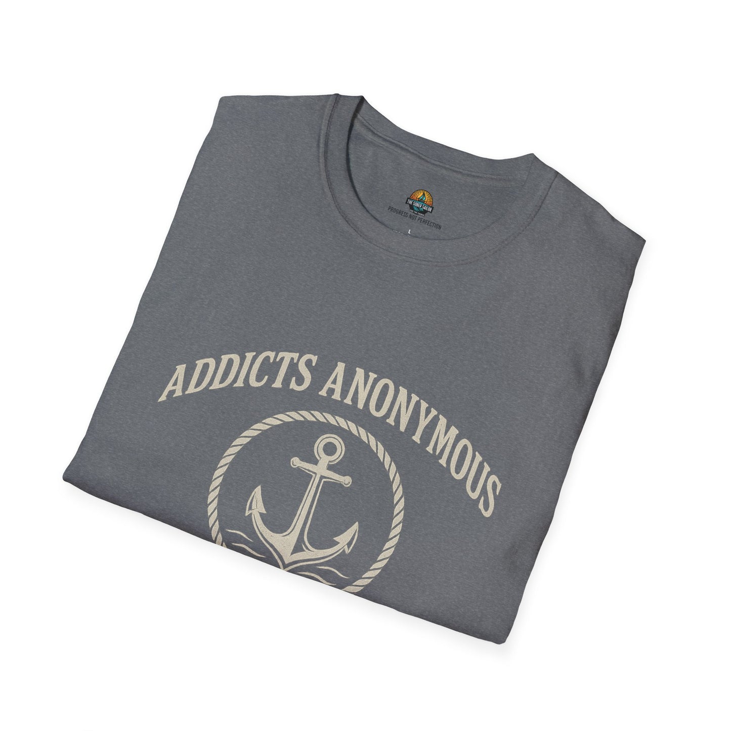 Addicts Anonymous Yacht Club T-Shirt | Casual Unisex Tee, Nautical Style Shirt, Gift for Sailors, Boat Lovers, Relaxed Fit