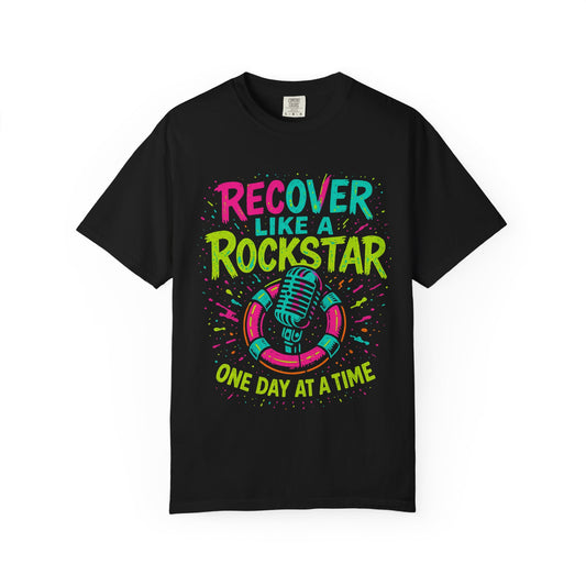 Rockstar Recovery T-Shirt, Motivational Shirt, Unisex Tee, Gift for Musicians, Recovery Celebration