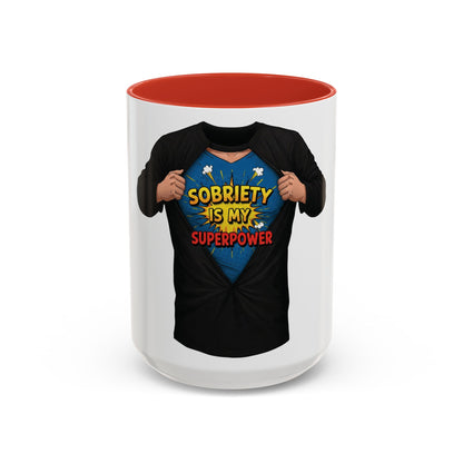 Sobriety Superpower Coffee Mug – Inspirational 11oz & 15oz