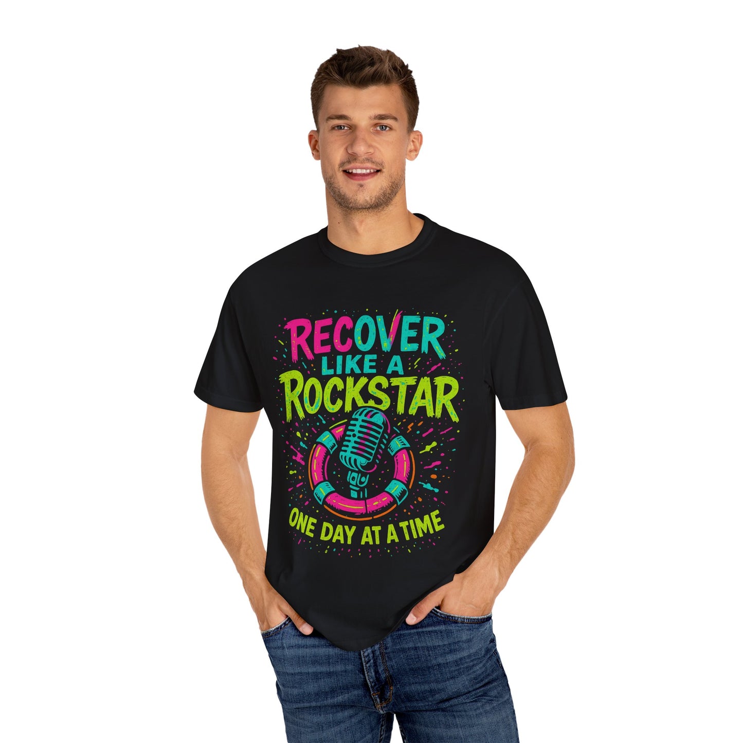 Rockstar Recovery T-Shirt, Motivational Shirt, Unisex Tee, Gift for Musicians, Recovery Celebration