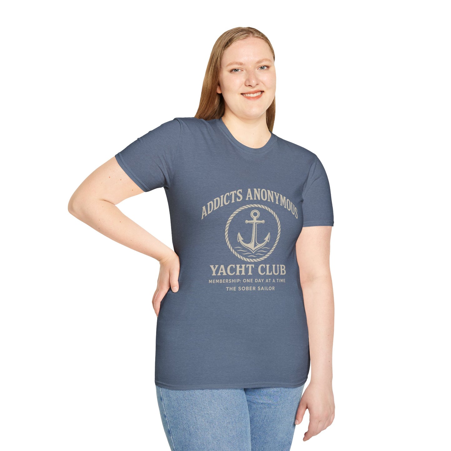 Addicts Anonymous Yacht Club T-Shirt | Casual Unisex Tee, Nautical Style Shirt, Gift for Sailors, Boat Lovers, Relaxed Fit