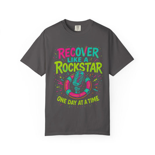 Rockstar Recovery T-Shirt, Motivational Shirt, Unisex Tee, Gift for Musicians, Recovery Celebration